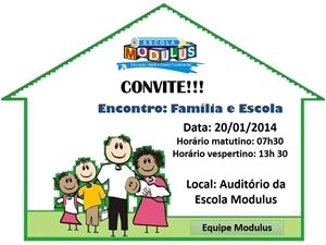 Convite 3º Encontro Família x Escola - Educação Infantil e Ensino  Fundamental 1